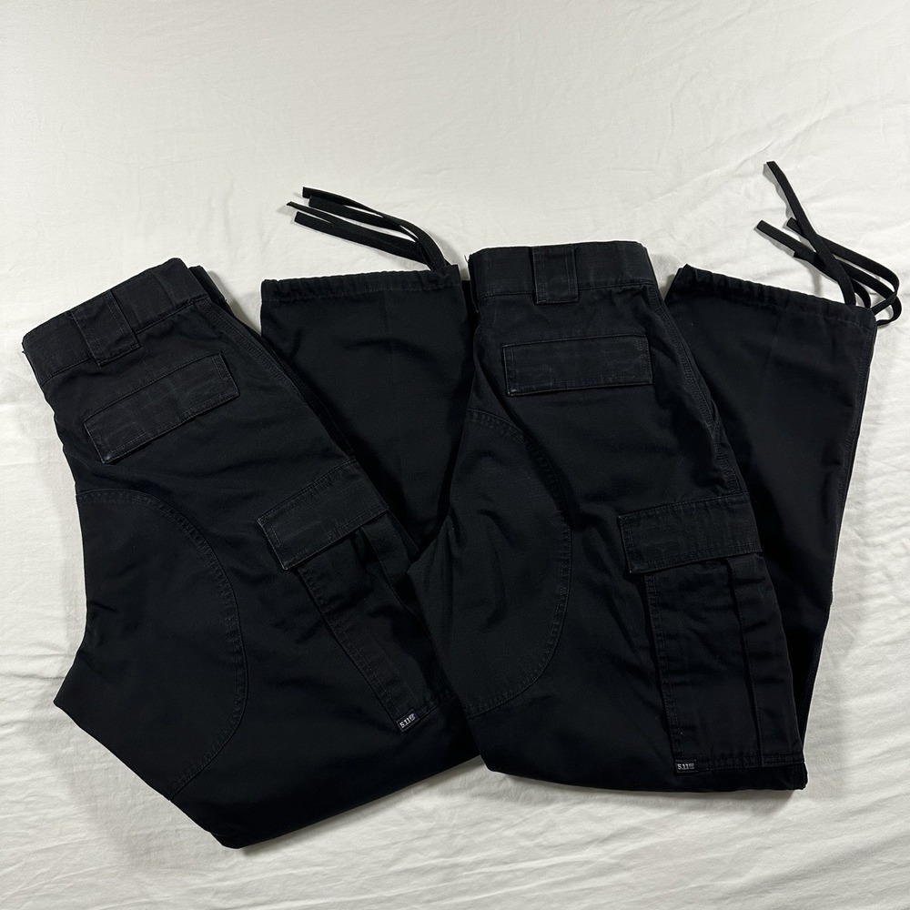 (LOT 2) 5.11 Tactical Taclite TDU Professional Pants Men Med Regular Black 74280